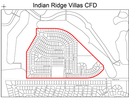 Indian Ridge Villas CFD Boundary Map
