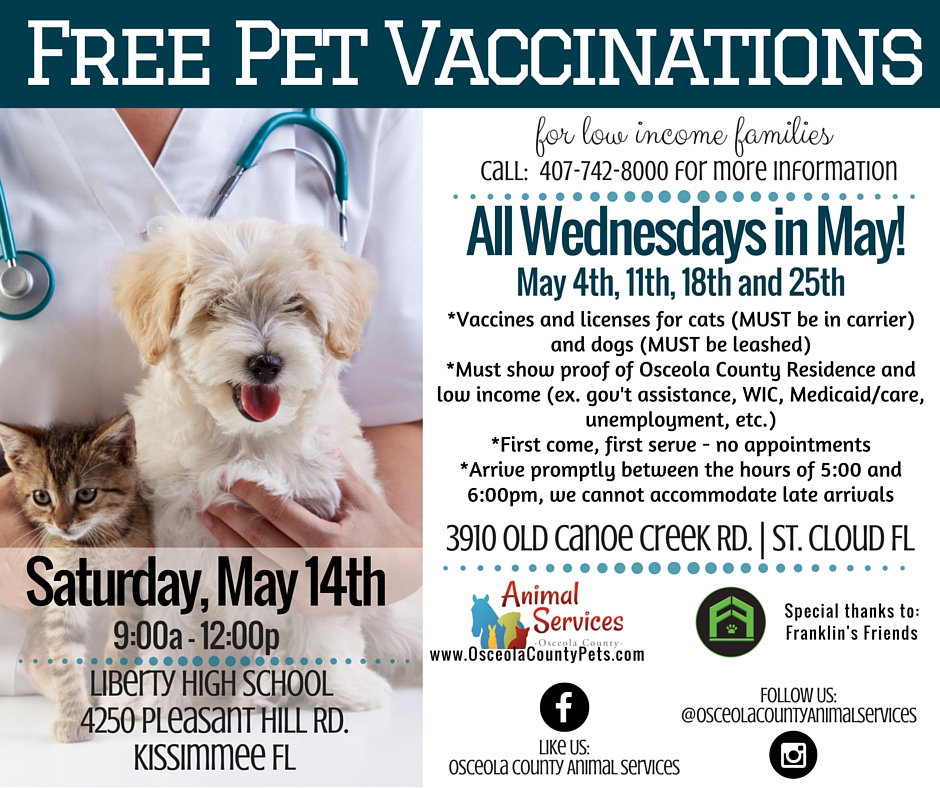 pet vaccinations for low income families