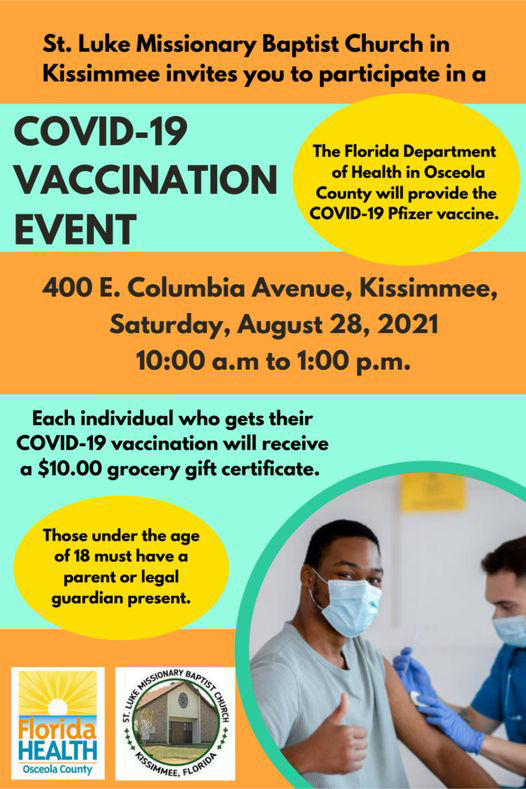 Osceola County COVID-19 Update:  Multiple Sites to Open for Testing and Vaccinations