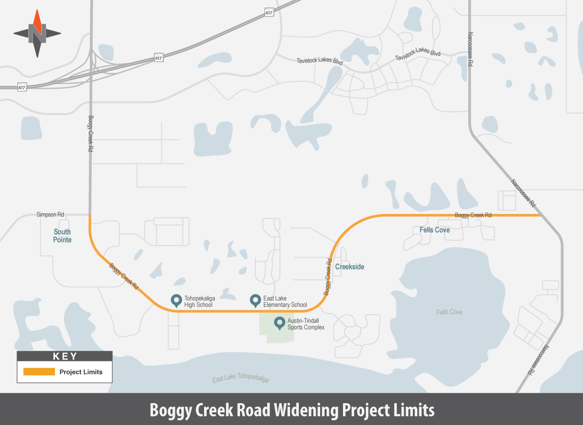 Boggy Creek Location Map