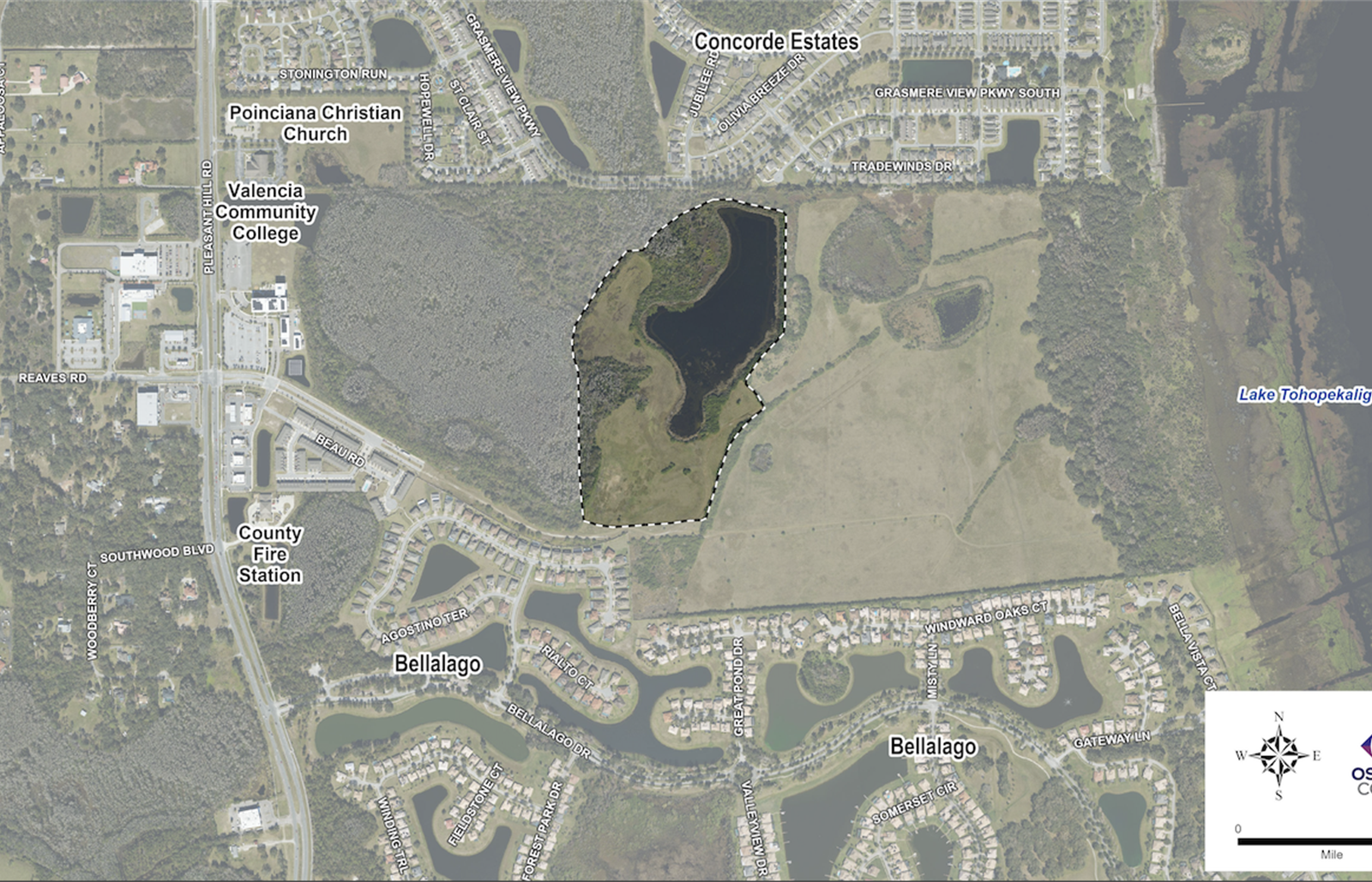 Aerial view of Mac Overstreet Park area