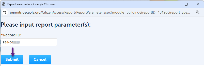Download Certificate of Occupancy - step 3. Submit report.