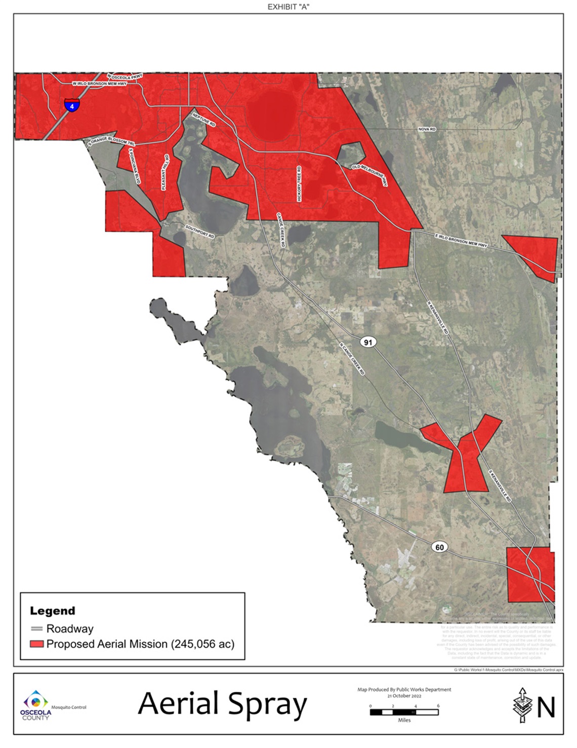 State to Start Aerial Mosquito Spraying in Osceola County Friday, October 21, 2022