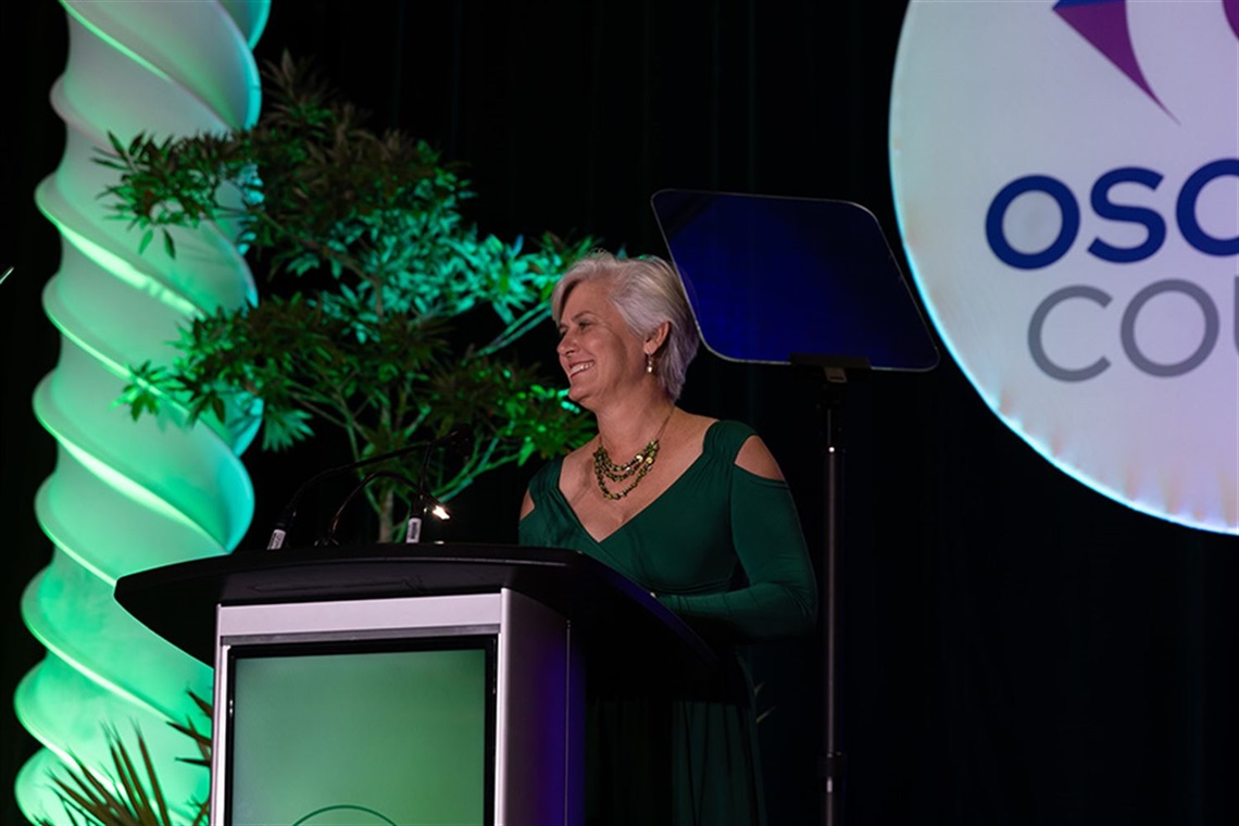 Chairwoman Cheryl Griebs addressing State of Osceola County 2024