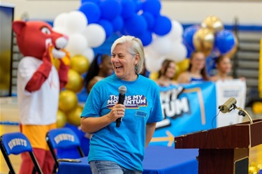 Osceola County Vice Chairwoman and D4 Commissioner Cheryl Grieb gives remarks at the 2026 Osceola Prosper Program Announcement at Osceola High School.