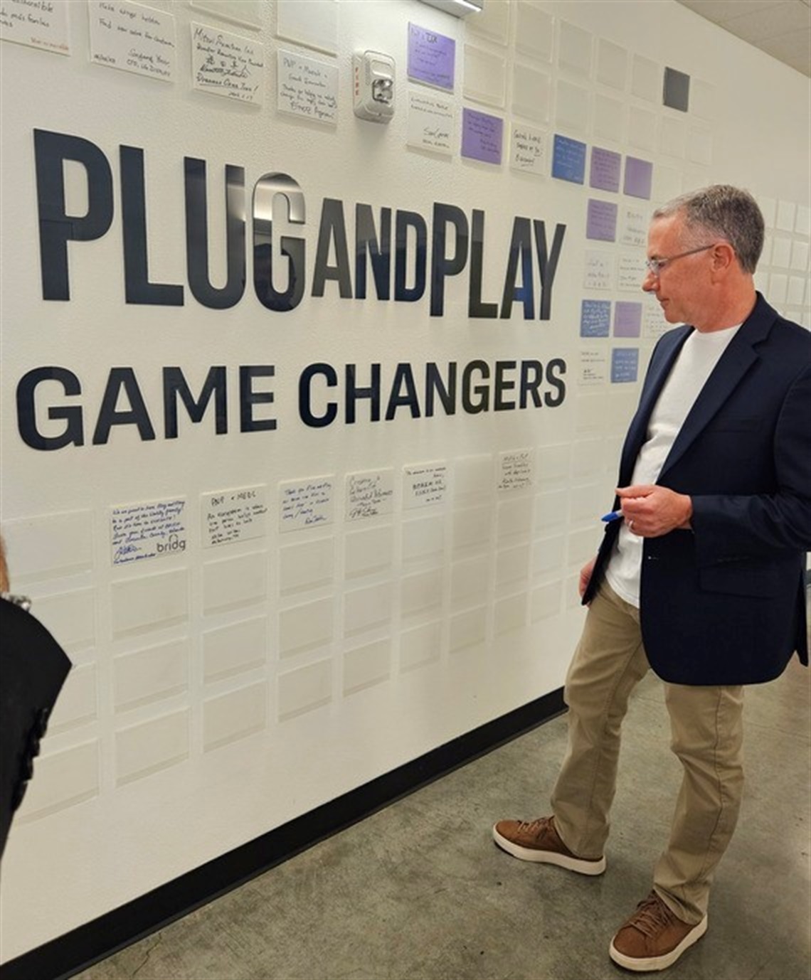 Don Fisher took part in a wall signing as part of the Plug and Play event last week.