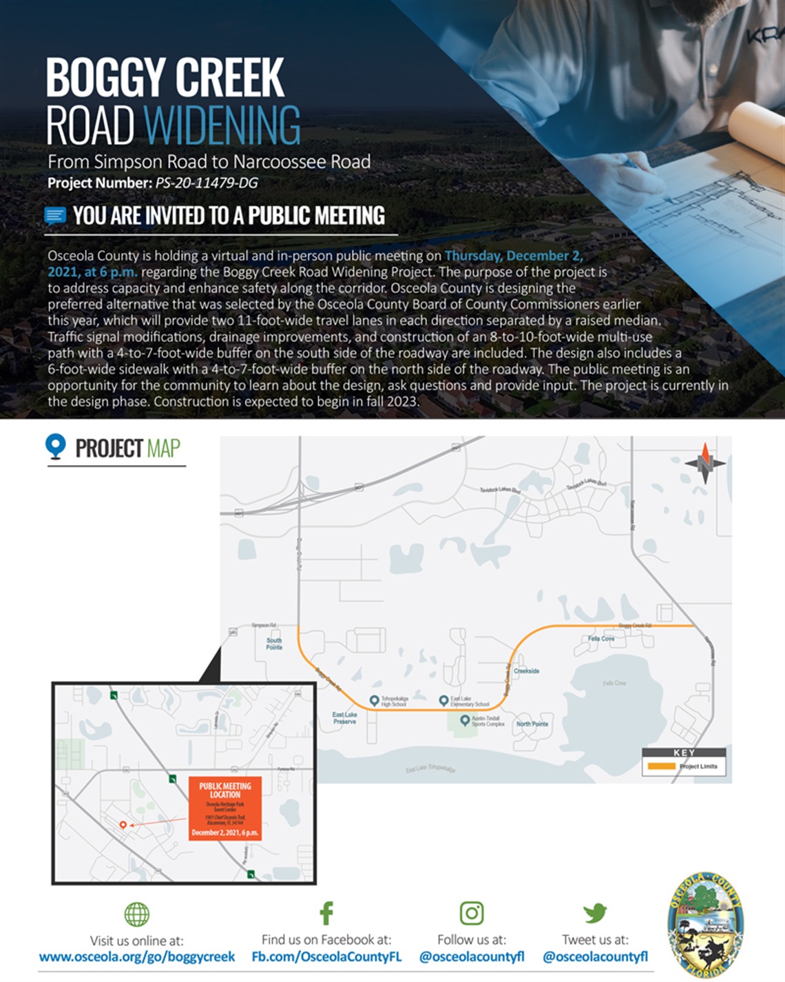 Opportunity to Provide Input on Boggy Creek Road Widening Project